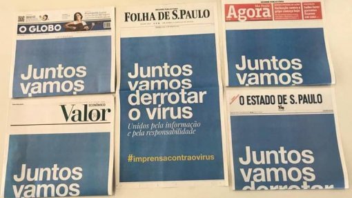 Covid-19: Jornais do Brasil unificam capas em combate ao coronavírus e às notícias falsas