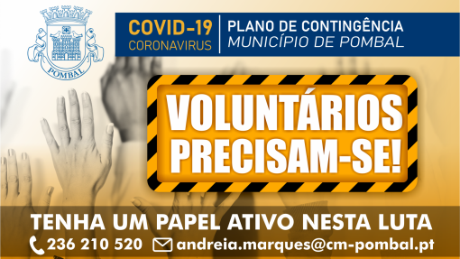 Covid-19: Município de Pombal apela ao voluntariado para IPSS e lares