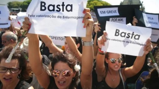 Enfermeiros manifestaram-se em Lisboa por valorização da carreira